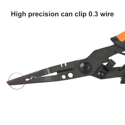 cdar Stainless Steel Fishing Pliers Ergonomic Handle Multifunction Ring Opener PE Line Cutter Hooks Remover Sharpener Fishing Line Scissor Fishing