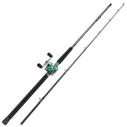 Sougayilang Catfish & Saltwater Surf Combo – 2-Piece Medium Heavy Casting Rod with Conventional Reel, 6+1 Bearings, Aluminum Uplock Seat for Catfish, Salmon, Striper, Bluefish(7'/7'6''/8') - color: A-7'0''-400 right hand