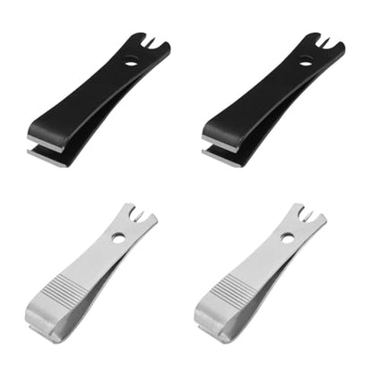 ZYAMY 4PCS Multifunctional Fishing Pliers With Hook Eye Cleaning Needle Line Cutting Pliers Stainless Steel Line Cutter Silver Black Fishing Line Cutter For Fishing Line Cutters