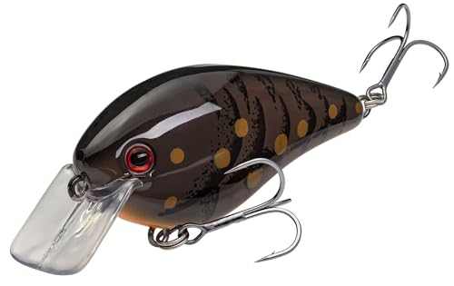 Strike King KVD 1.5 Hard Knock Fishing Lure, 3/8 oz, 3D Lifelike Eyes - color: Brown Craw, size: 3/8oz