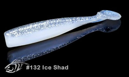 Lunker City Fishing Shaker 3.25" Swimbait Soft Plastic Bass Walleye Lure Saltwater Swimming Tail Action Pike Swim Bait, 7 Per Bag, Made in The USA - color: 132 Ice Shad