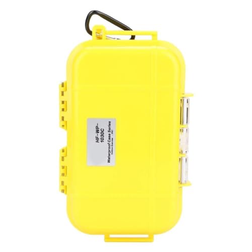 HERCHR Dry Box Outdoor Waterproof Airtight Storage Case Hard Shell Wet Dry Box Carry Box Tackle Organization for Camping, Fishing - color: yellow
