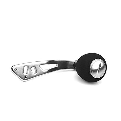 Fishing Reel Power Handle Knob Reel Replacement Parts, Aluminum Alloy Fishing Reel Rocker Knobs Fishing Reel Handle for Baitcasting Spinning Tackle Tools - color: Silver