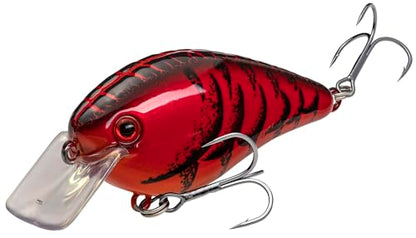 Strike King KVD 1.5 Hard Knock Fishing Lure, 3/8 oz, 3D Lifelike Eyes - color: Delta Red, size: 3/8oz