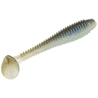 Strike King Rage Swimmer Fishing Lure, Soft Plastic Paddletail Minnow, Sleek Nose Cone, Softly Ribbed Body, Thin Tail