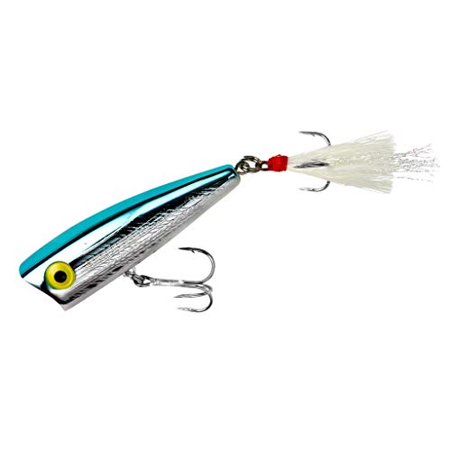 Rebel Lures Pop-R Topwater Popper Fishing Lure - color: Silver/Blue, style: Pop-r (1/4 Oz)