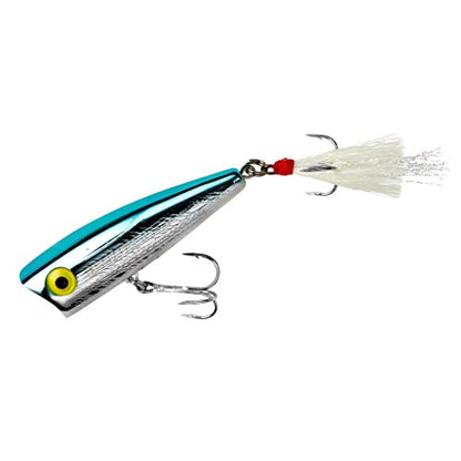 Rebel Lures Pop-R Topwater Popper Fishing Lure - color: Silver/Blue, style: Pop-r (1/4 Oz)