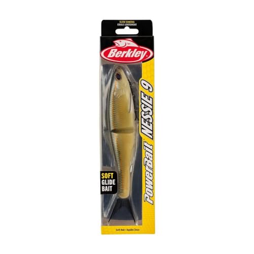 Berkley PowerBait Nessie Fishing Soft Bait - color: Golden Shiner, size: 9in - 2 oz