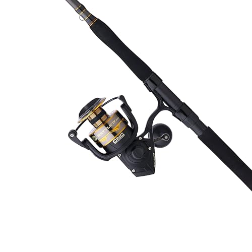Penn Battle IV Spinning Reel and Fishing Rod Combo - size: 6000 Size Reel - 7' - Medium Heavy - 3pc, style: Battle IV
