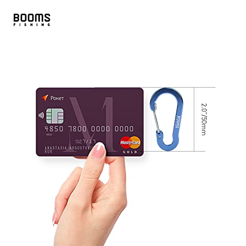 Booms Fishing CC1 Multi-Use Carabiner Clip, 6 Pack Small Caribeener Clips, Mini Keychain Caribeaner Clip 2 inch, Aluminum D Ring Carabiners, Multi-Colored - color: Blue, 6pcs