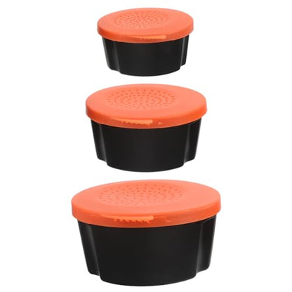 ABOOFAN 3pcs Worm Bait Box for Fishing, Breathable Plastic Live Worm Container with Holes, Portable Fresh Bait Storage Holder for River and Sea Anglers