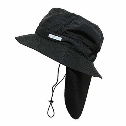 BUILTCOOL Adult Cooling Bucket Cap with Neck Shade – Waterproof Sun Protection for Hunting, Fishing, Hiking and Kayaking - color: Anthracite, size: Large-X-Large