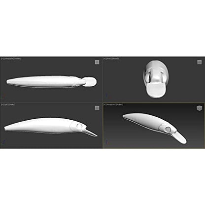 10 Blank Unpainted Minnow Crankbait Topwater Lipless Jerkbait Fishing Lures V3 - color: UPM600P10