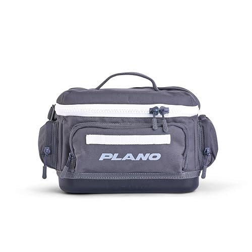 Plano Weekend 3500 Tackle Bag, Cutting-Edge Fishing Tackle Bag, Molded Waterproof Base, Spacious Storage, Die Cut Tool Sleeves, Daisy Chain Attachment Points - color: Slate, style: 3500 Tackle Case