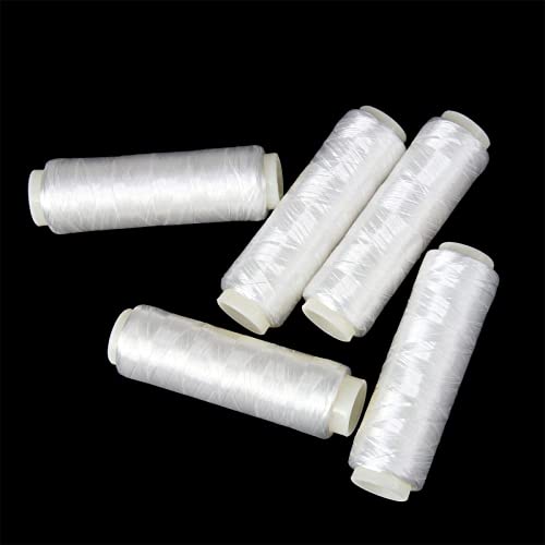 AnglerDream Bait Elastic Thread Sea Fishing Tying Material 0.2mm 656FT Per Spool Stretchy Invisible Sea Fishing Line Keeping Bait On Hook - size: 656FT / spool(5pcs)