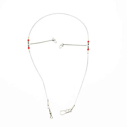Senyu Wire Trace Leader Rig Stainless Steel 1-5 Arms Fishing Rigs with Snap,High-Strength Fishing Leaders Saltwater-Perch Rigs for Fishing - color: Arm Length 2.7inch, style: 2 Arm Leader
