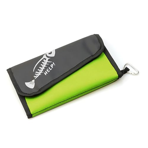 Froiny Fishing Soft Lure Storage Bag Waterproof Fishing Baits Binder Fly Fishing Leader Tackle Wallet Bag with Carabiner Fishing Tackle Backpack