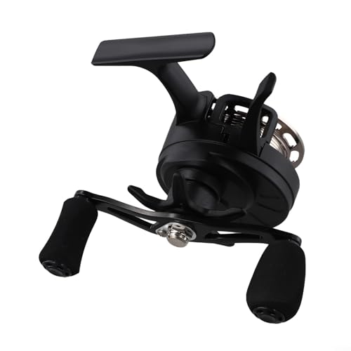 Ice Fishing Reel Inline with Magnetic Drop System, 3s.2:1 Gear Ratio 3s+1 Bearing Spool, Two-Way Lever for Winter Raft Braking, ABS Metal - color: yellow-green, size: right hand