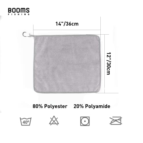 Booms Fishing B0T Microfiber Fishing Towel with Clip, 3 Pack Gray - color: Gray_3 Pack