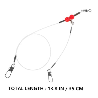 12pcs Fishing Wire Leader : Heavy Duty Leader Rigging Tackle for Pike Muskie Walleye - Anti-Bite Fishing Wire Leash with Swivels Snap for Saltwater Freshwater