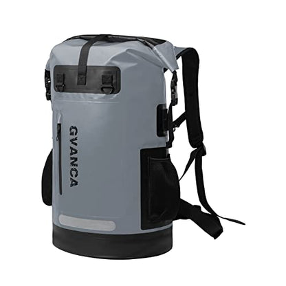 Waterproof Roll Top Kayak Dry Backpack, Floating Outdoor Dry Sack Boating Sailing Canoeing Rafting Fishing Camping 55L Grey - color: Grey, size: 55L