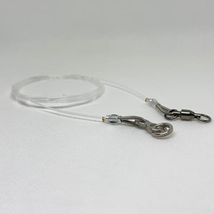 Fishing Shock Leader Line for Jigging and Trolling or Bite Guard Line 100-300 Pound Line - size: 12 inch (100 pound line), style: Figure 8 + Split Ring
