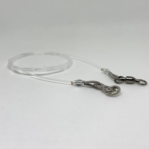Fishing Shock Leader Line for Jigging and Trolling or Bite Guard Line 100-300 Pound Line - size: 36 inch (100 pound line), style: Figure 8 + Split Ring
