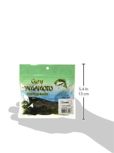 Yamamoto 5" Double Tail Hula Grub - Realistic Easy-to-Use Soft Plastic Fishing Lure Bait with Free-Flowing Skirt - 10 Pack - size: 5 inch, style: Watermelon With Large Black and Small Red Flake