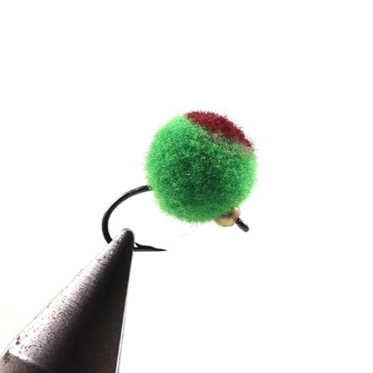 12pcs Brass Bead Head Glo-Bug Egg Fly Nymph Wet Fast Sinking Fly Trout Char Grayling Fly Fishing Lure Baits