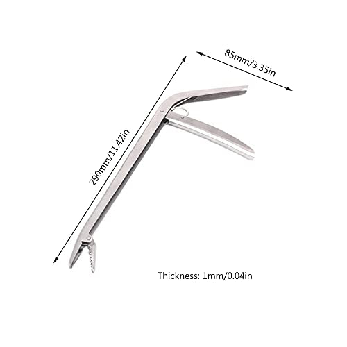 SEIWEI Fishing Hooks Remover Extractor Rivers Freshwater Saltwater Fishing Grabber Tool Stainless Steel Fish Holder Fishing Tongs Silver Portable - color: 2PCS
