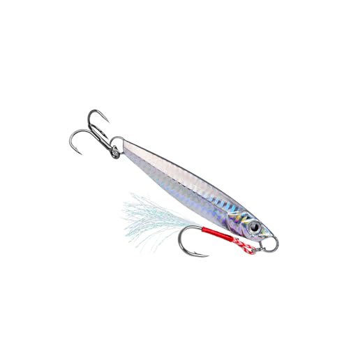 Treble Hook Fast Sinking Jigging Baits Jigs Lure 13g/30g/60g Hard Metal Jigging Spoon Lures Saltwater Fishing Lure - color: ColorE 17G