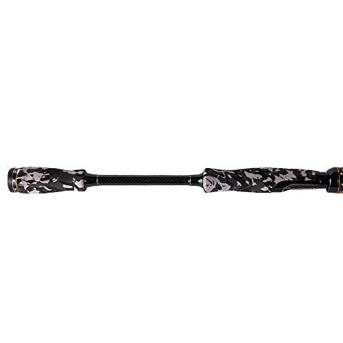 2 Piece 7 Feet Spinning Rod 24 Ton Carbon Fiber Spincasting Fishing Rod with 2 Tips - Medium and Medium Heavy Portable Spin Bass Fishing Rod