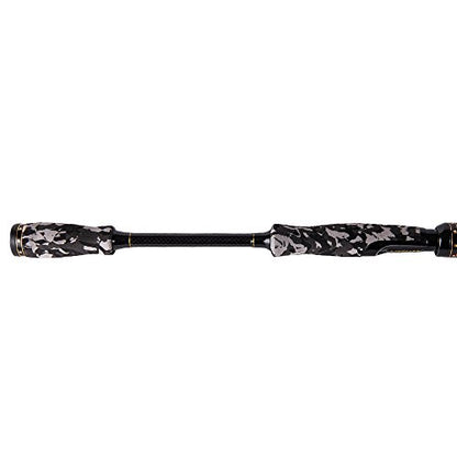 2 Piece 7 Feet Spinning Rod 24 Ton Carbon Fiber Spincasting Fishing Rod with 2 Tips - Medium and Medium Heavy Portable Spin Bass Fishing Rod