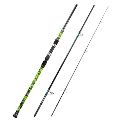 Sougayilang Surf Spinning Fishing Rod Carbon Travel Surf Rod M/MH 3 Piece Spinning Fishing Rod 9'/10'/11'/12' - color: green, size: 9ft-Spinning-3Pc-M