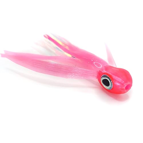 Saltwater Big Game Fishing Lure, for Offshore trolling (FlyBoy) - color: Electric Pink White Pearl