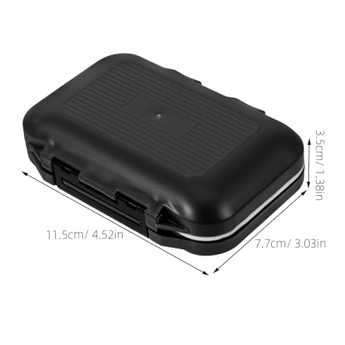 BESPORTBLE Waterproof Fishing Accessory Storage Box Compact Dark with Compartments Hooks Organizer Fly Fishing Tackle Case Portable Lure and Spoon Hooks Container for Anglers