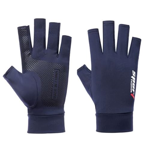 Men UV Protection Fishing Gloves Summer Outdoor Non Slip Fingerless Gloves for Hiking Driving Cycling Gloves
