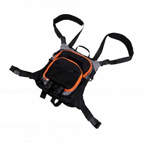 Fly Fishing Chest Pack, Lightweight Tackle Bag, Convertible Fishing Vest with Adjustable Straps, Ideal for Outdoor Wading (Gray)