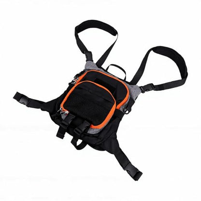 Fly Fishing Chest Pack, Lightweight Tackle Bag, Convertible Fishing Vest with Adjustable Straps, Ideal for Outdoor Wading (Gray)