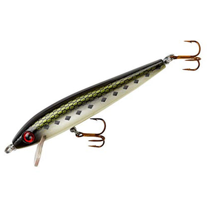 Value Series Minnow Crankbait Shallow Water Fishing Lure - color: Bass, size: 3 1/2"