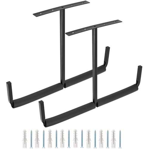 Overhead Garage Storage Rack, Heavy Duty Ceiling Garage Storage Hooks, Utility Wall Hooks for Lumber Ladder Bike & Other Bulky Items
