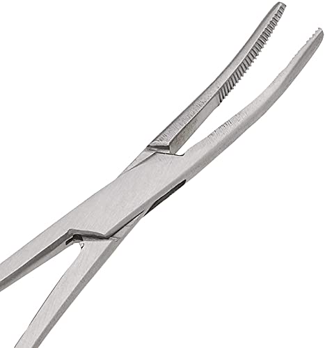SURGICAL ONLINE 2-Piece Curved & Straight 9" Hemostat Set - Stainless Steel Locking Tweezer Clamps - Ideal Hemostats for Nurses, Fishing Forceps, Crafts and Hobby - size: 9"