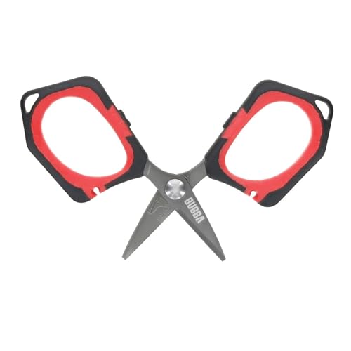 Bubba Micro Fishing Shears with Lanyard, Titanium-Nitride Coated Blades, Cuts through Monofilament, Fluorocarbon, and Braided Line, For Fishing - size: Micro