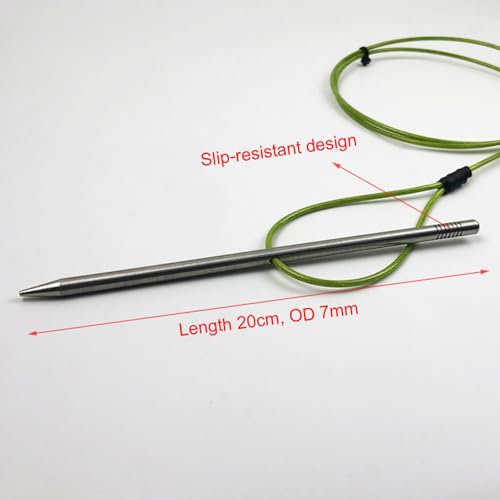 COOLHOOD Stringer Fish Holder for Diving Quick Handspear Fish Needle Hook Stringer with Clip Stainless Steel - color: 80cm