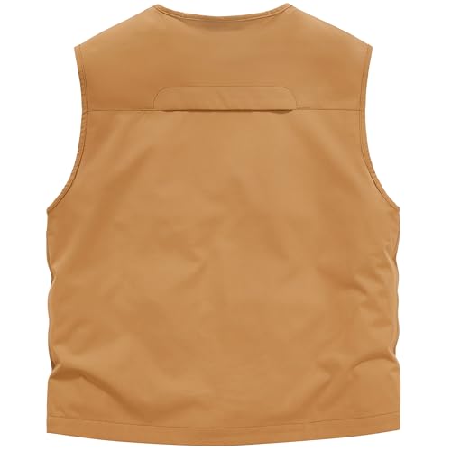 Men's Softshell Fishing Vest Outdoor Lightweight Waistcoat Waterproof Utility Cargo Sleeveless Jacket - color: Gray, size: X-Large