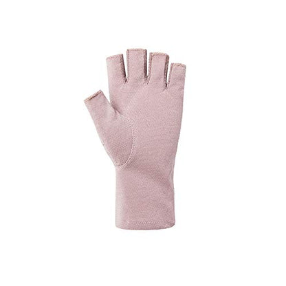 Gongxue 4 Pairs Women Sunscreen Fingerless Gloves UV Protection Driving Riding Fishing Cotton Mittens - color: Black