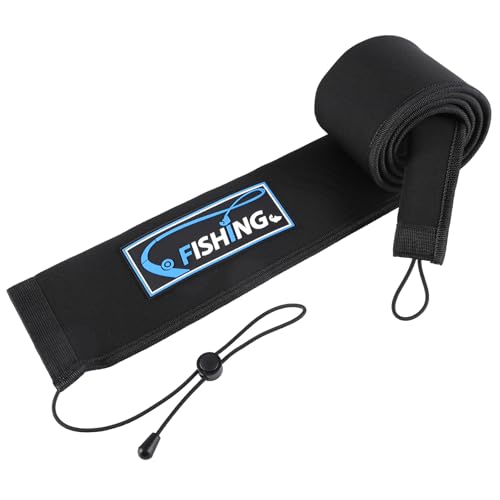 Lightproof Neoprene Fishing Rod Sleeve - Fishing Rod Cover for Storage & Transportation - Puncture Resistant Rod Sock for Casting, Trolling, Spinning Rods - color: Black, size: 58"