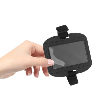 Waterproof Horizontal Security Arm Badge Holder with Strap, Fishing License Id Card Holder for Outdoor Workplaces and Team Identification