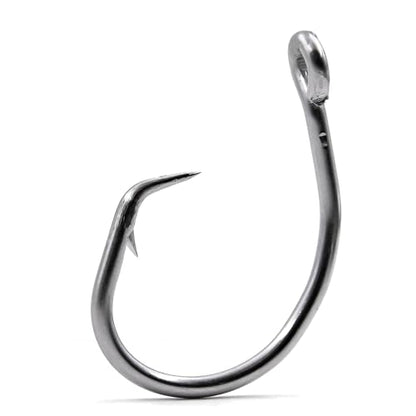 FishTrip 25pcs Circle Hooks Saltwater, in-Line 5X Strong Fishing Hooks for Saltwater & Freshwater, Live Bait Non-Offset Wide Gap Fish Hook for Catfish, Striped, Bass, Salmon, Mackerel, Tuna - size: 20/0_2pcs