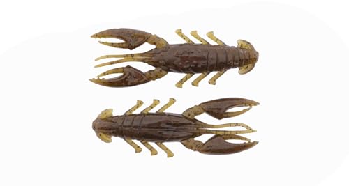 2.5" Scented Stealth Craw, Stealth Finesse Series by X Zone Lures - color: Green Pumpkin Black Flake